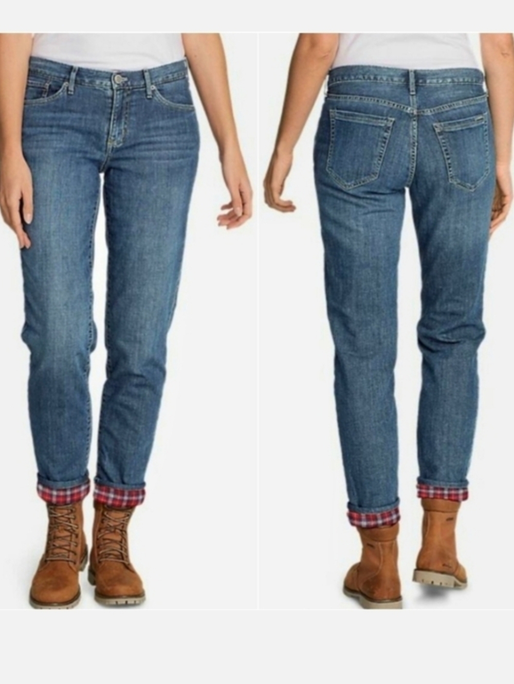 Y2K Eddie Bauer Gorpcore Flannel Lined Jeans size 6